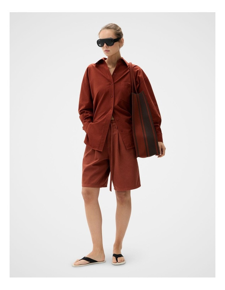 Unison Pleat Front Bermuda Short Brown 4 | Myer