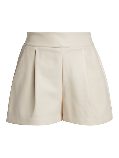 Faux Leather Pleated Short | Saks Fifth Avenue