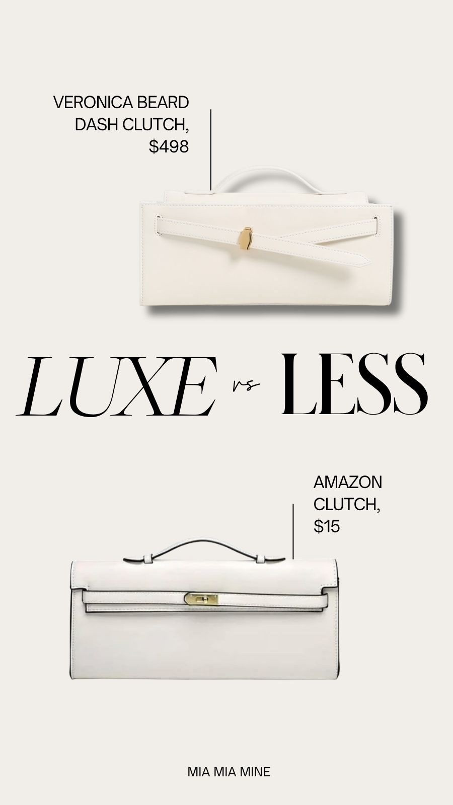 Designer inspired finds on Amazon
Veronica beard white clutch
Amazon white belted clutch - so chic for date nights or weddings 

Amazon fashion, Amazon accessories, summer bags, chic clutch, Amazon designer inspired bag