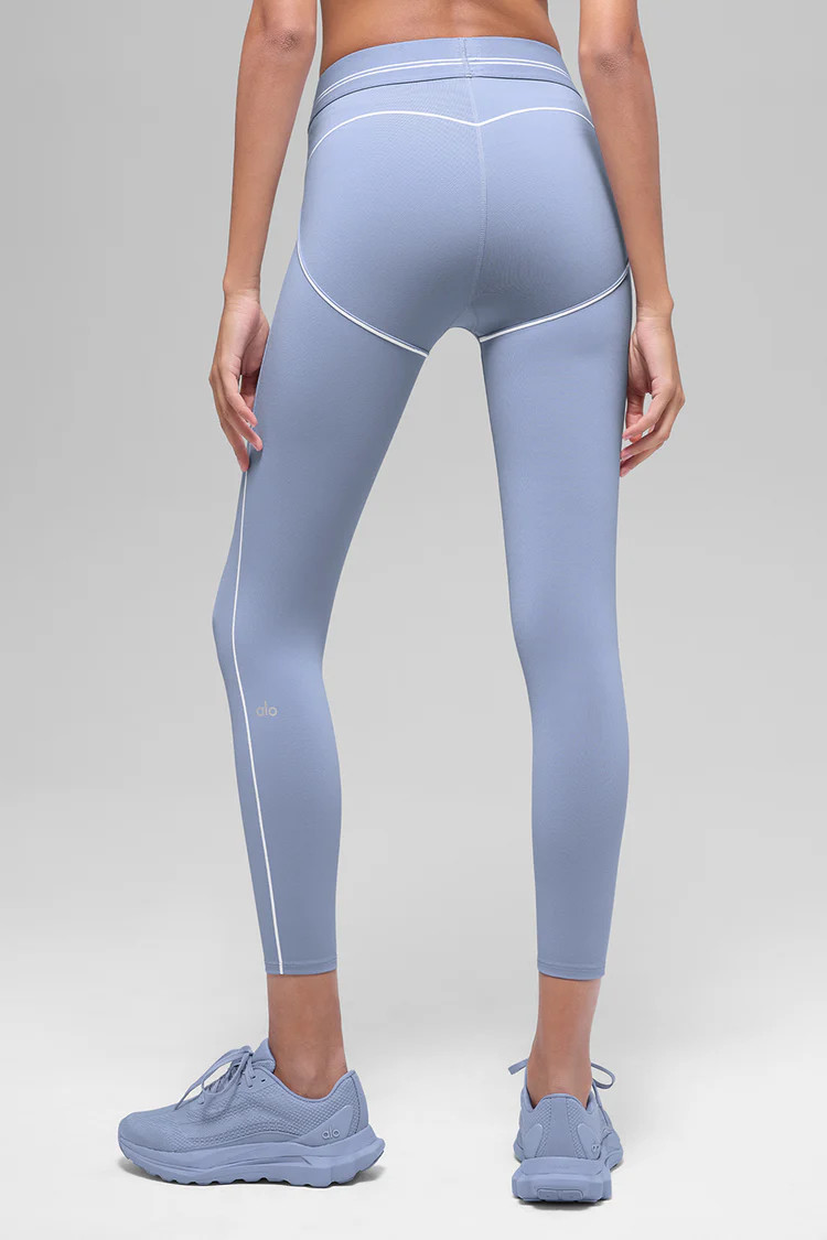 Airbrush High-Waist 7/8 Heart Throb Legging - Winter Frost/White | Alo Yoga (US)