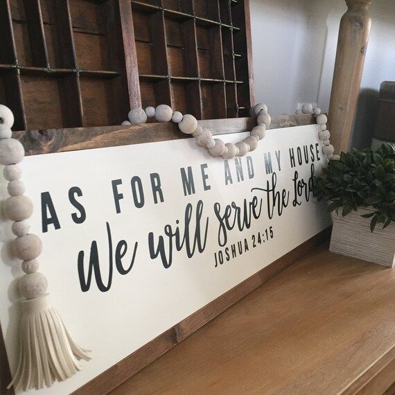 We will serve the Lord - Scripture sign | Etsy (US)