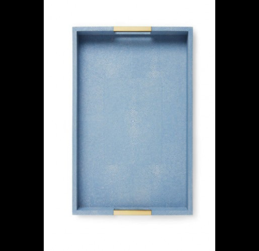 Modern Blue Shagreen Desk Tray | Belle and June