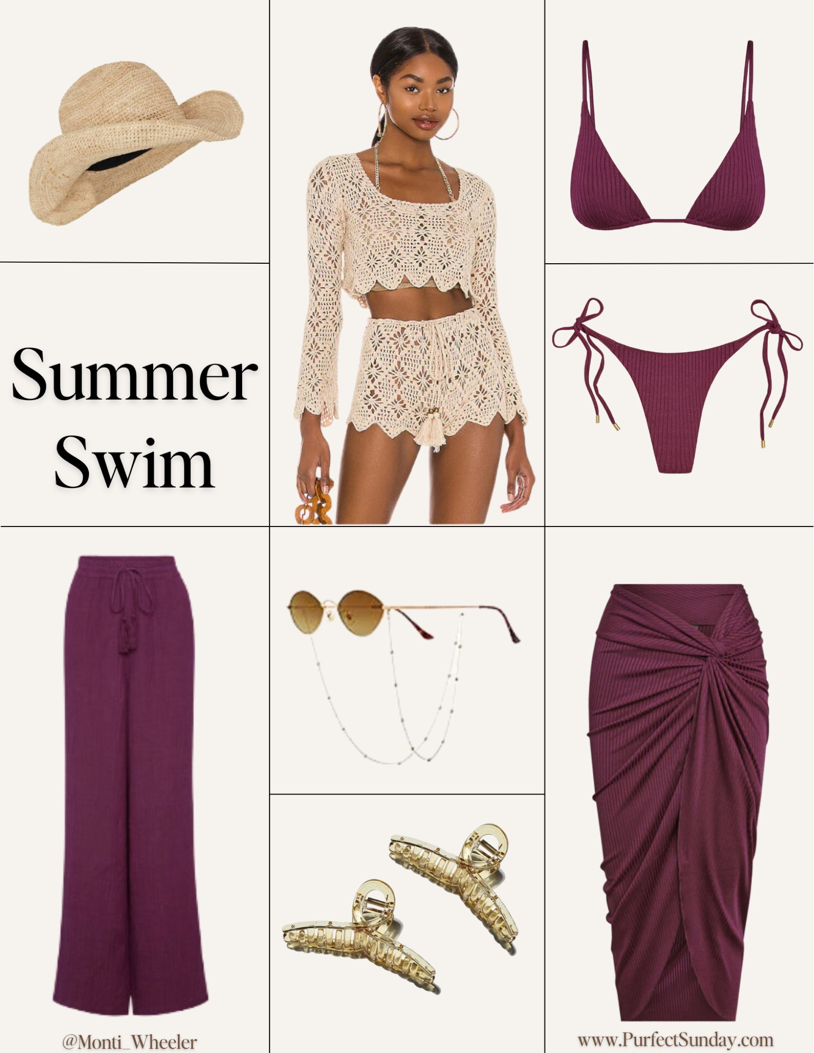 Summer outfits, travel outfit, swim, swimsuit, bikini, bathing suit, cover ups, beach tote, straw tote, straw hat, cowboy hat, sunglasses, hair clips, accessories, beachwear, resort wear 

#LTKSwim #LTKStyleTip #LTKFindsUnder100