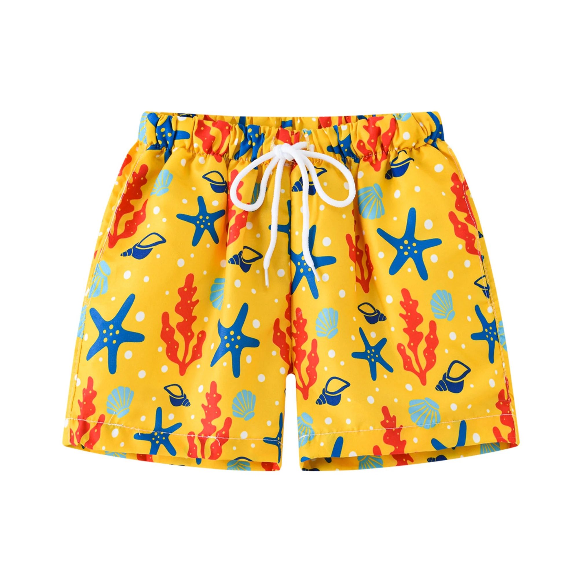 Cm-Kid Toddler Boy Dinosaur Swim Trunks Quick Dry Beach Shorts 5T | Walmart (US)