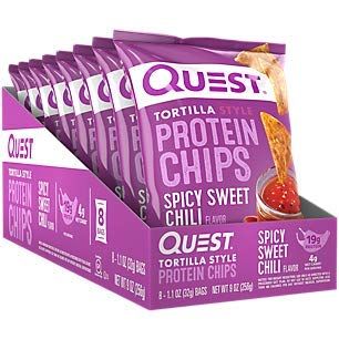 Quest Tortilla Style Protein Chips Spicy Sweet Chili (8 Bags) | Amazon (US)