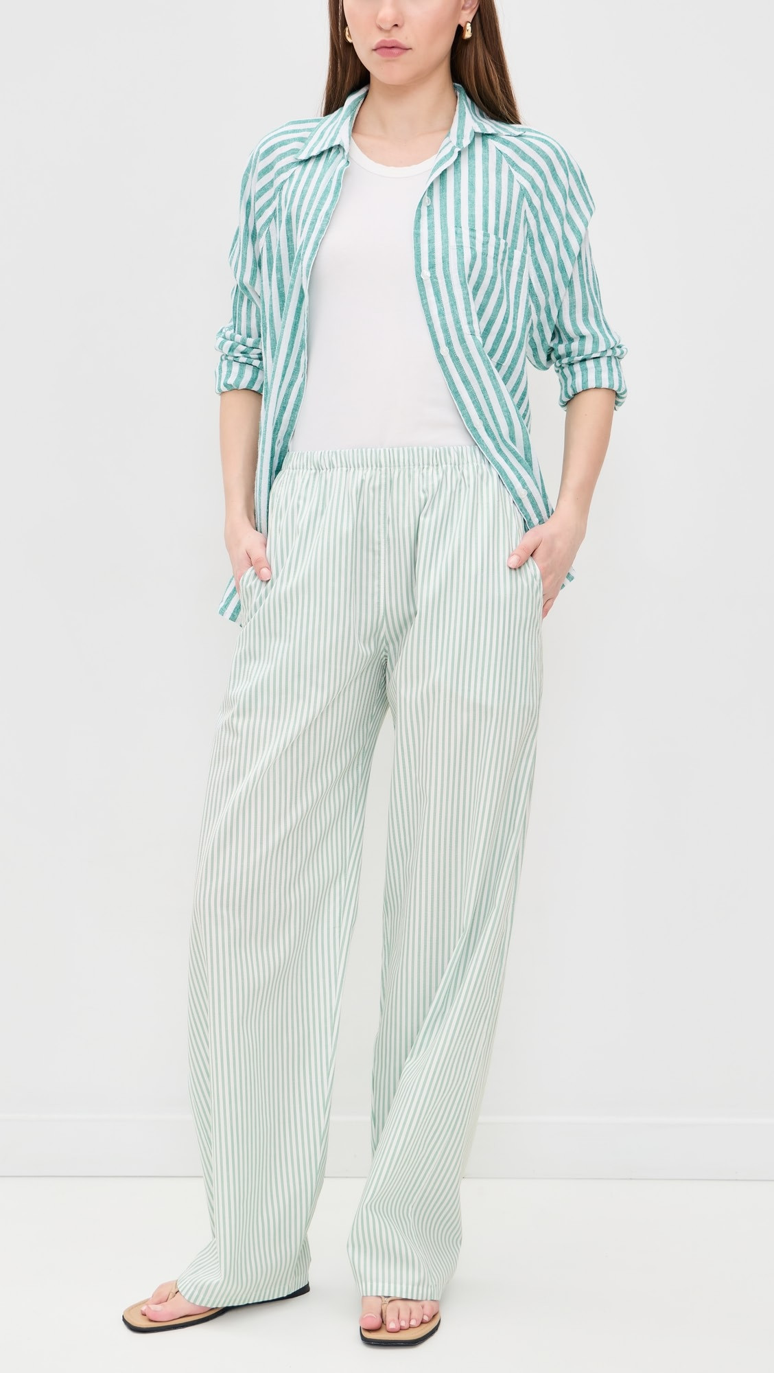 Yoshi Stripe Wide Leg Pants | Shopbop