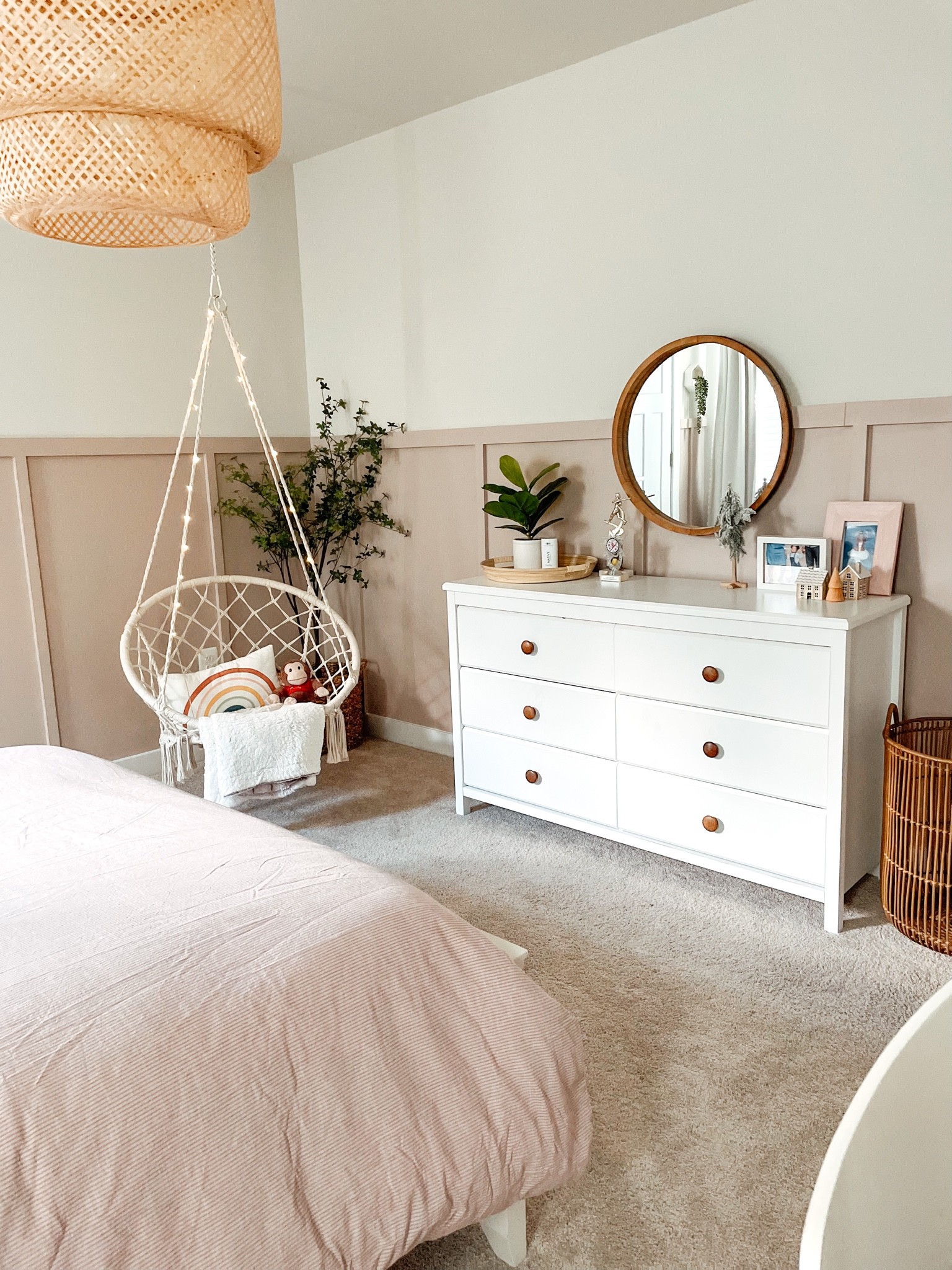 The perfect space for the sweetest 8-year old girl. 🤍
#girlsroom #ropeswing #rattan #bohovibes

#LTKkids #LTKunder50 #LTKhome