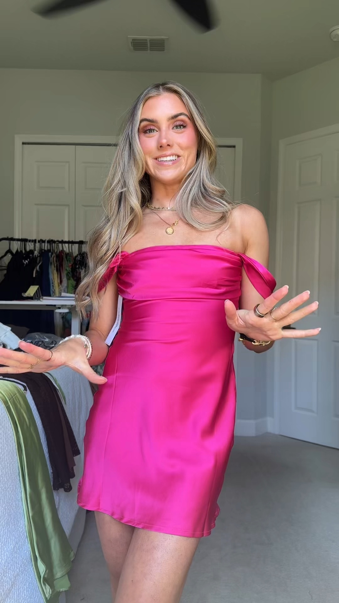 Princess Polly my code is SLOANE20! ZABBARRA OFF THE SHOULDER MINI DRESS HOT PINK such a good date night dress. Princess Polly. @princesspolly I wear the size US 2 in Princess Polly typically but always recommend sizing up because their clothing tends to run small. 
#tryon #tryonwithme #tryonhaul #princesspolly #springstyle #springvibes #springoutfits #springfashion #summerlooks #summeroutfit #summervibes #capsulewardrobe #fashioninspo #outfit #outfitinspo #princesspollyhaul #princesspollytryonhaul #princesspollytryon #fyp 
#LTKWatchNow 

#LTKSaleAlert #LTKFindsUnder100 #LTKWedding