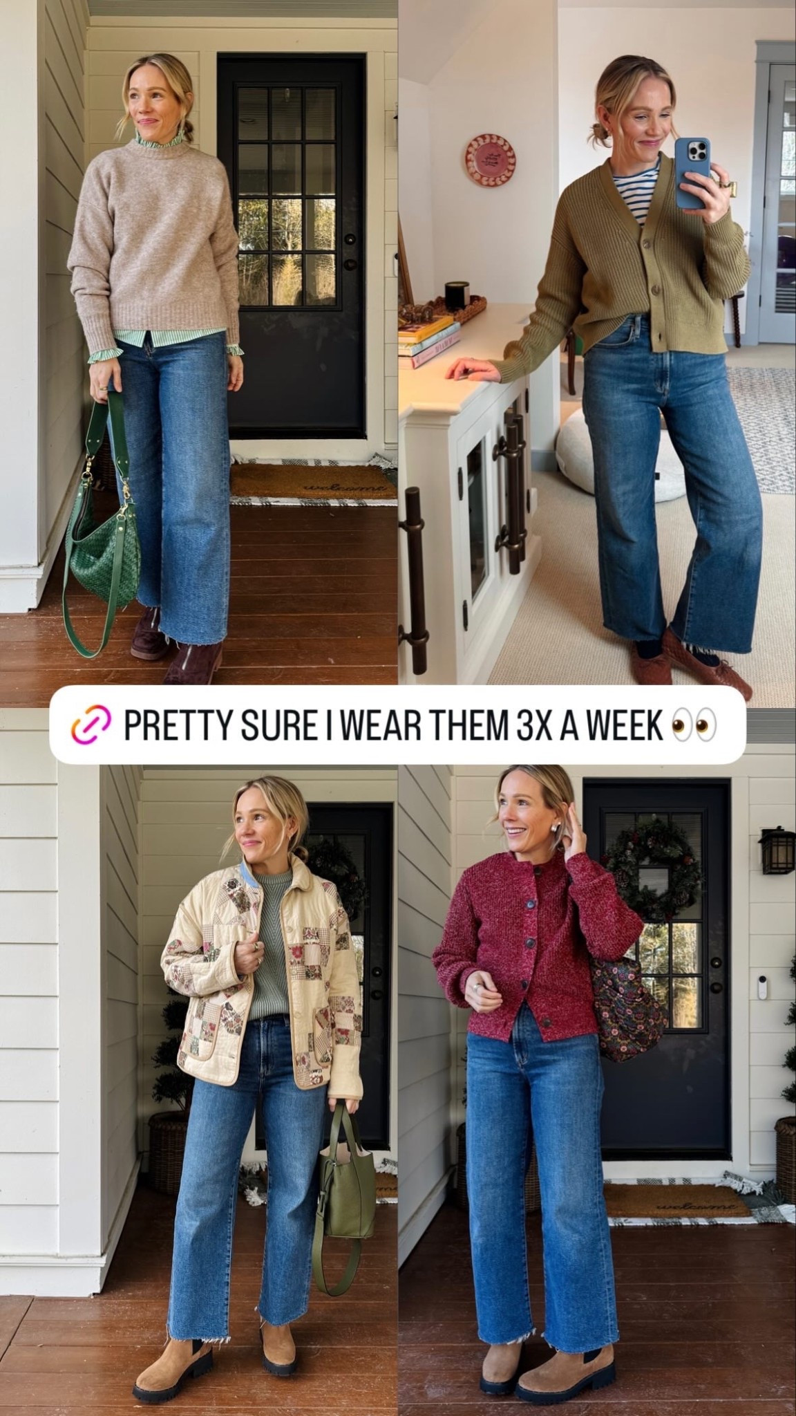 Found my most worn agolde jeans are 20% off, perfect with boots now & with flats/sandals in warmer temps. Fit true to size, crop length (I’m 5’3”) 
All outfit links & sizing is on the outfits page on clairelately.com 
xo, Claire 

#LTKPetite #LTKSeasonal #LTKSaleAlert