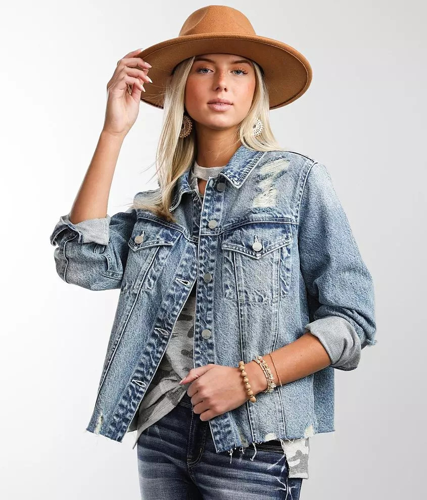 Washed Denim Jacket | Buckle