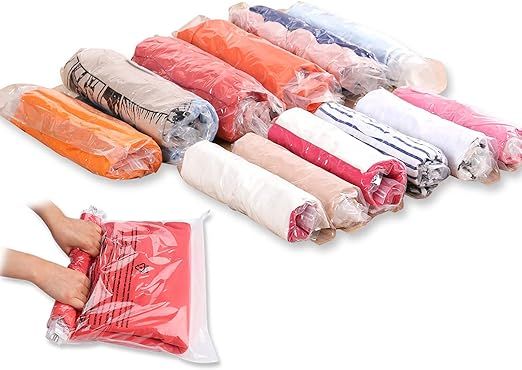 VacBest Compression Bags, Travel Space Saver Bags for Clothes (12 Travel) | Amazon (US)