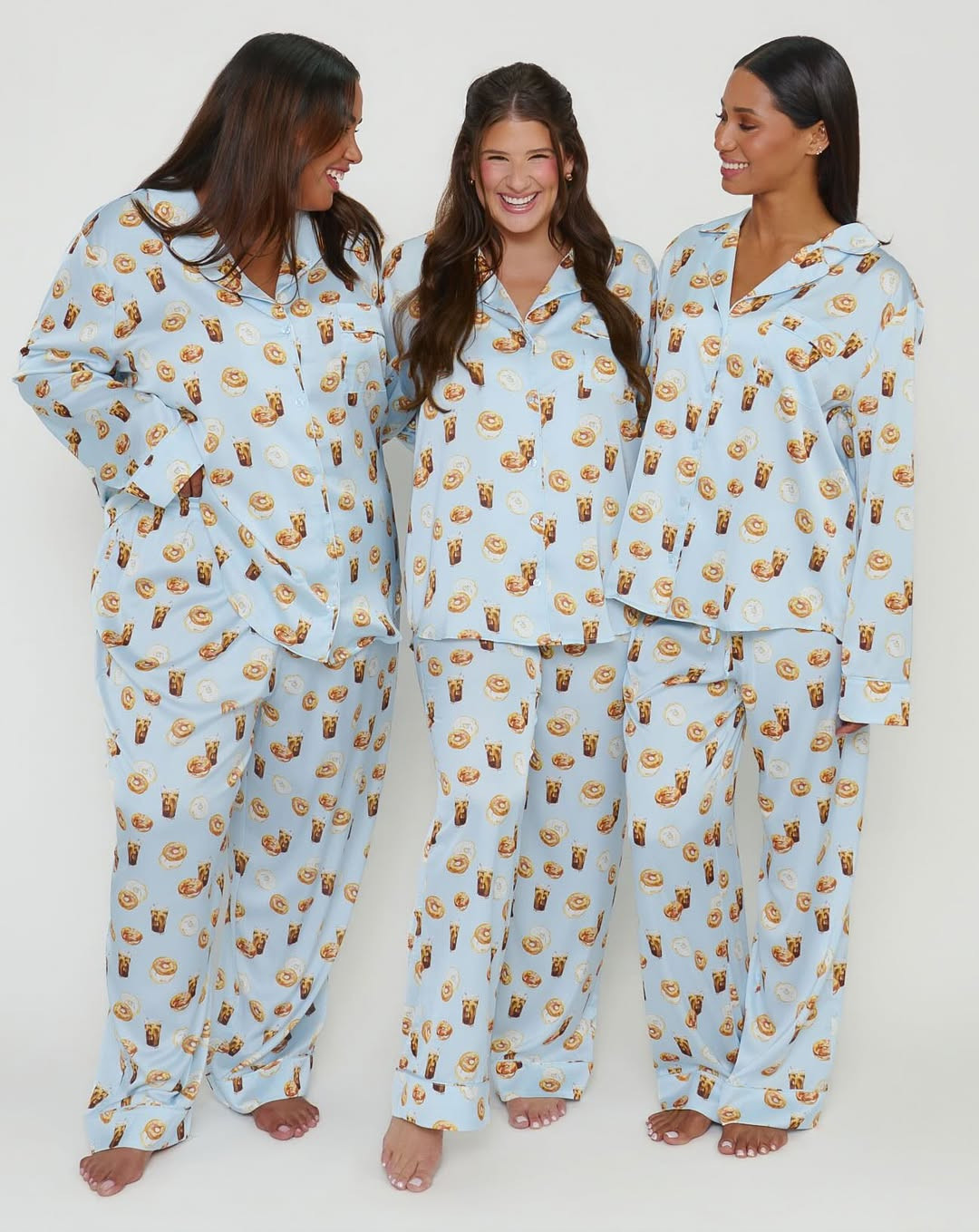 Saturday morning calls for bagels & iced coffee, always. Who's getting the "CUP OF JO" silky PJ set. If I was getting married today, which i'm surely not, my bridesmaids would DEFINITELY be wearing these 🥯☕️ 

 #LTKgrwm #LTKootd #LTKselfcare