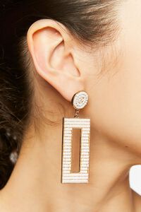 Beaded Rectangular Drop Earrings | Forever 21 (US)