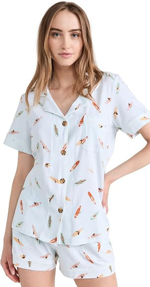 Women's WMS Boxer Short Sleeve PJ Set | Amazon (US)