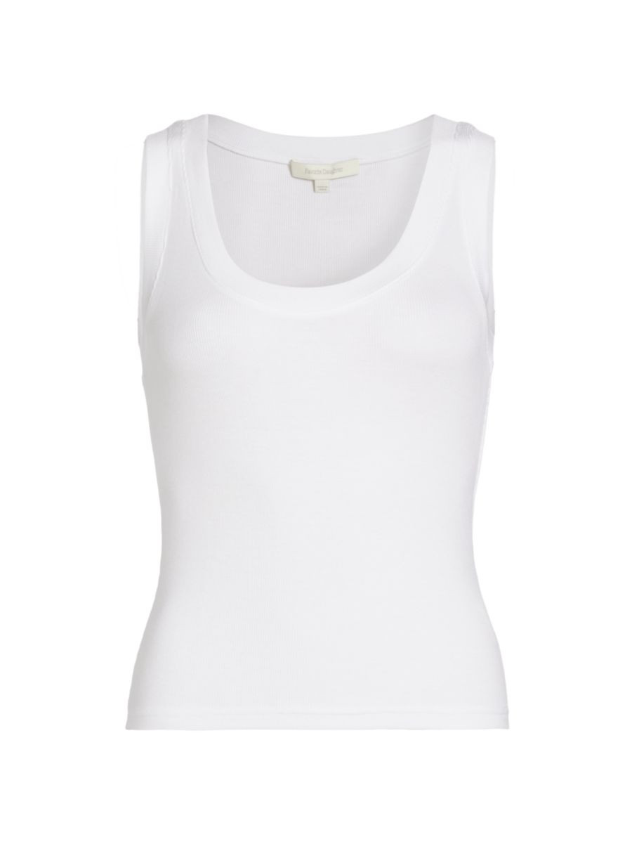 Scoopneck Rib-Knit Tank | Saks Fifth Avenue