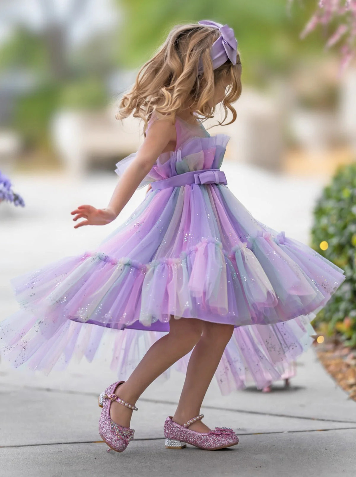 Leave Everyone Stunned Belted Tutu Dress | Mia Belle Girls