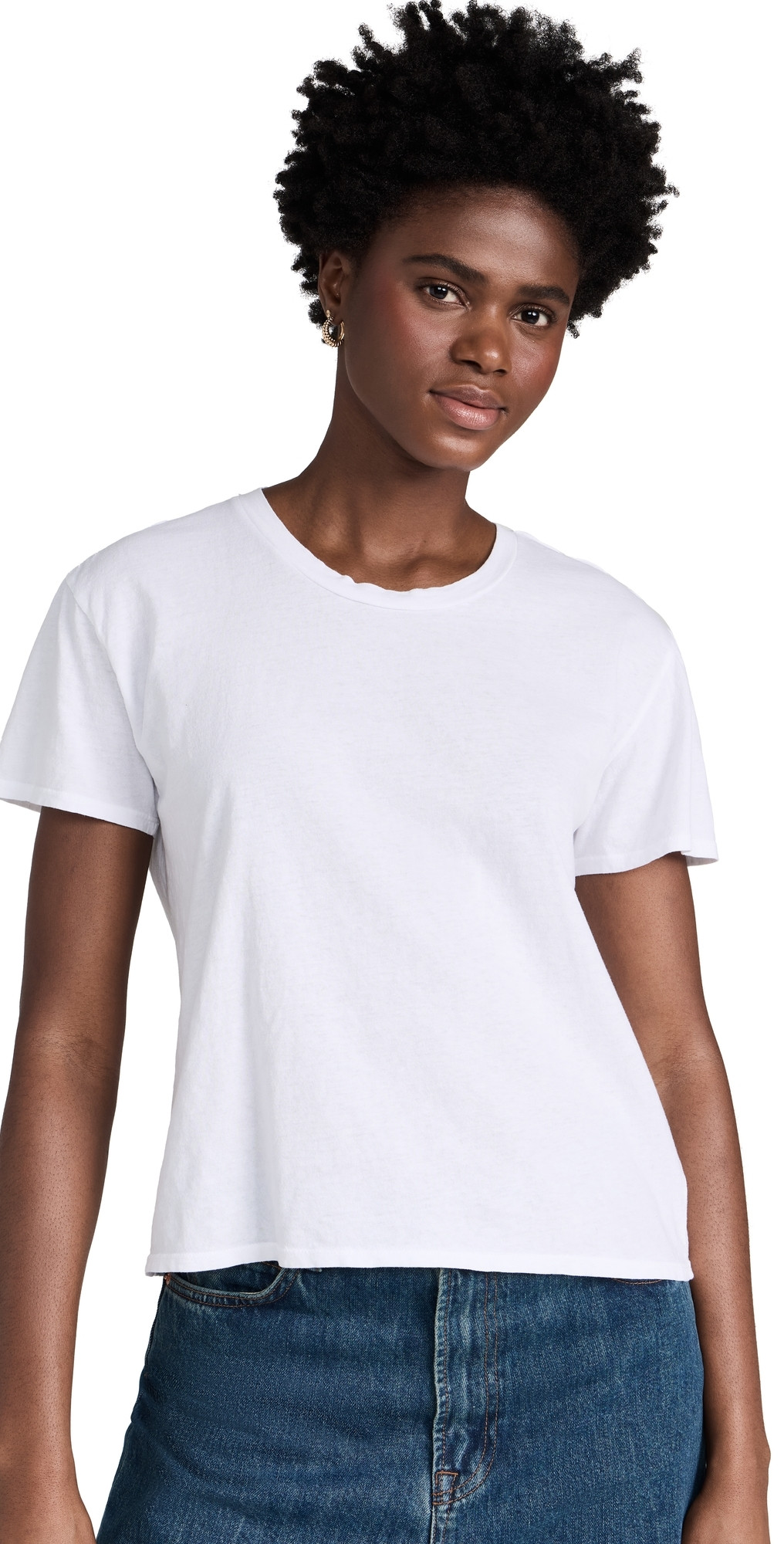 perfectwhitetee Harley Cotton Boxy Crew Tee White S | Shopbop