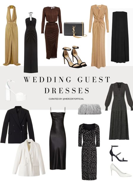 Here is a selection of gorgeous dresses perfect for anyone attending a wedding this season! I have included a mixture of black and metallic dress options, along with accessories to match.

Wedding Season, Wedding Guest, Slip Dresses, Gold Dress, Metallic, Blazer, Platform Shoes, Heeled Sandals

#LTKeurope #LTKSeasonal #LTKFind