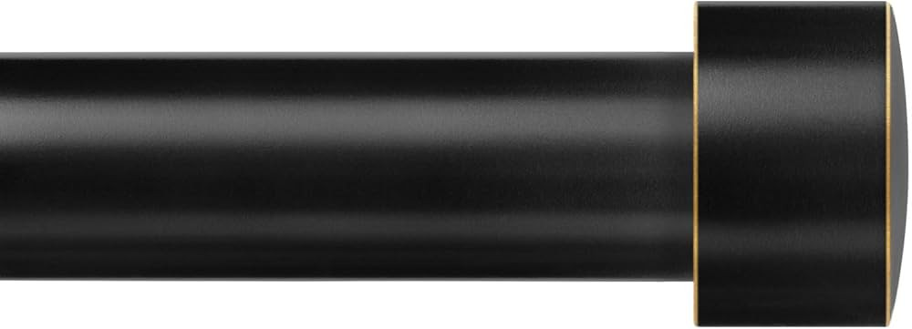 TONIAL Black Curtain Rod 32 to 58 Inch(2.6-4.8ft), Telescoping Splicing 3/4 Curtain Rods for Wind... | Amazon (US)