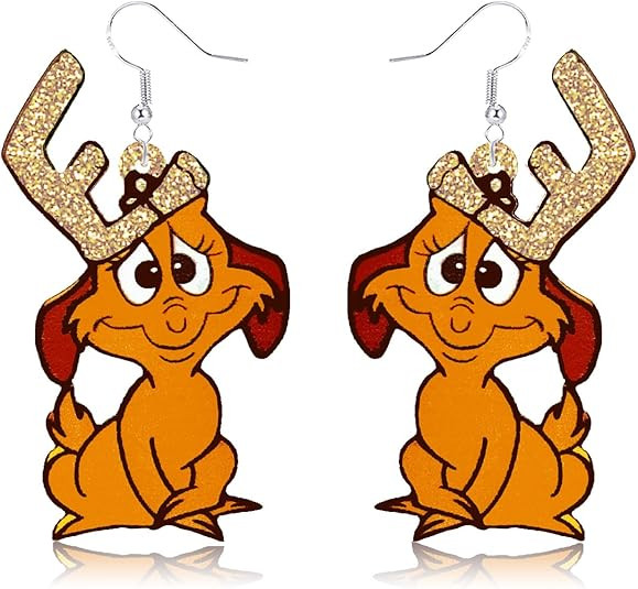 Geinch Christmas Earrings, Lightweight Acrylic Christmas Earrings for Women, Geinch Earrings Acce... | Amazon (US)