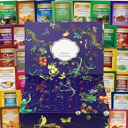 Twinings Gift Advent Calendar Box, Tea Bags Sampler Assortment Variety Pack (24 Count) 24 Differe... | Amazon (US)