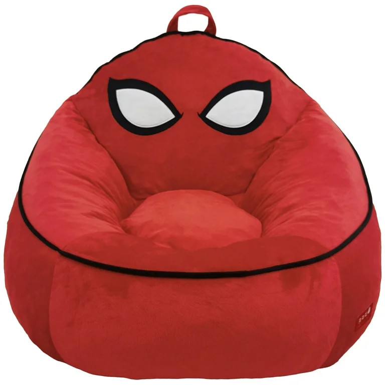 Marvel Spiderman Compressed Foam Bean Bag Chair for Kids, Red | Walmart (US)