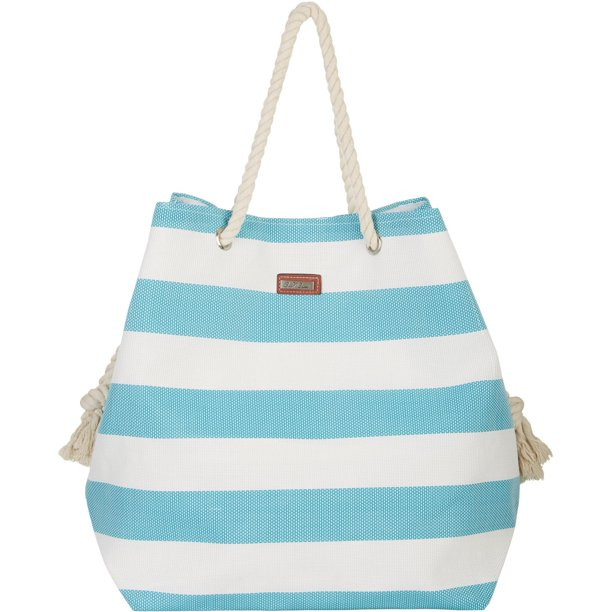 Sun N' Sand Striped Gap Beach Bag Tote One Size Blue | Walmart (US)