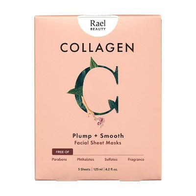 Rael Beauty Collagen Facial Sheet Masks - 5ct/4.2oz | Target