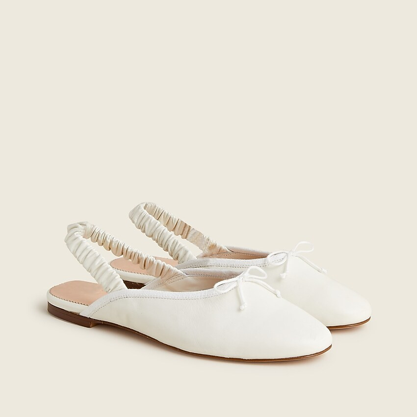 Zoe ballet scrunched-strap slingback flats | J. Crew US
