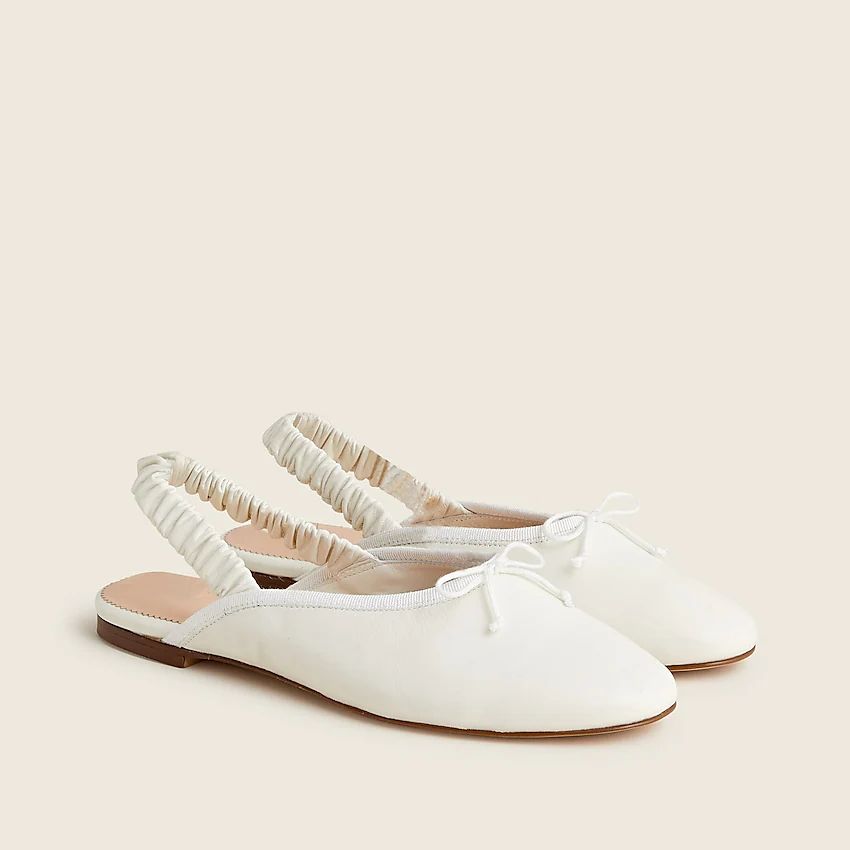 Zoe ballet scrunched-strap slingback flats | J.Crew US