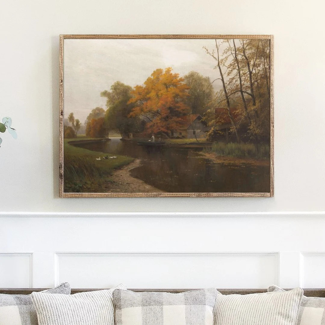 Fall on the River Canvas Printed Sign - Etsy | Etsy (US)