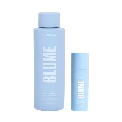 Blume Clear & Balance Cleanse Duo - Meltdown Salicylic Acid Cleanser (6 oz), Meltdown Gel Face Moisturizer (1.7 oz), Blemish-Fighting Cleanse & 72-Hour Hydration | Amazon (US)