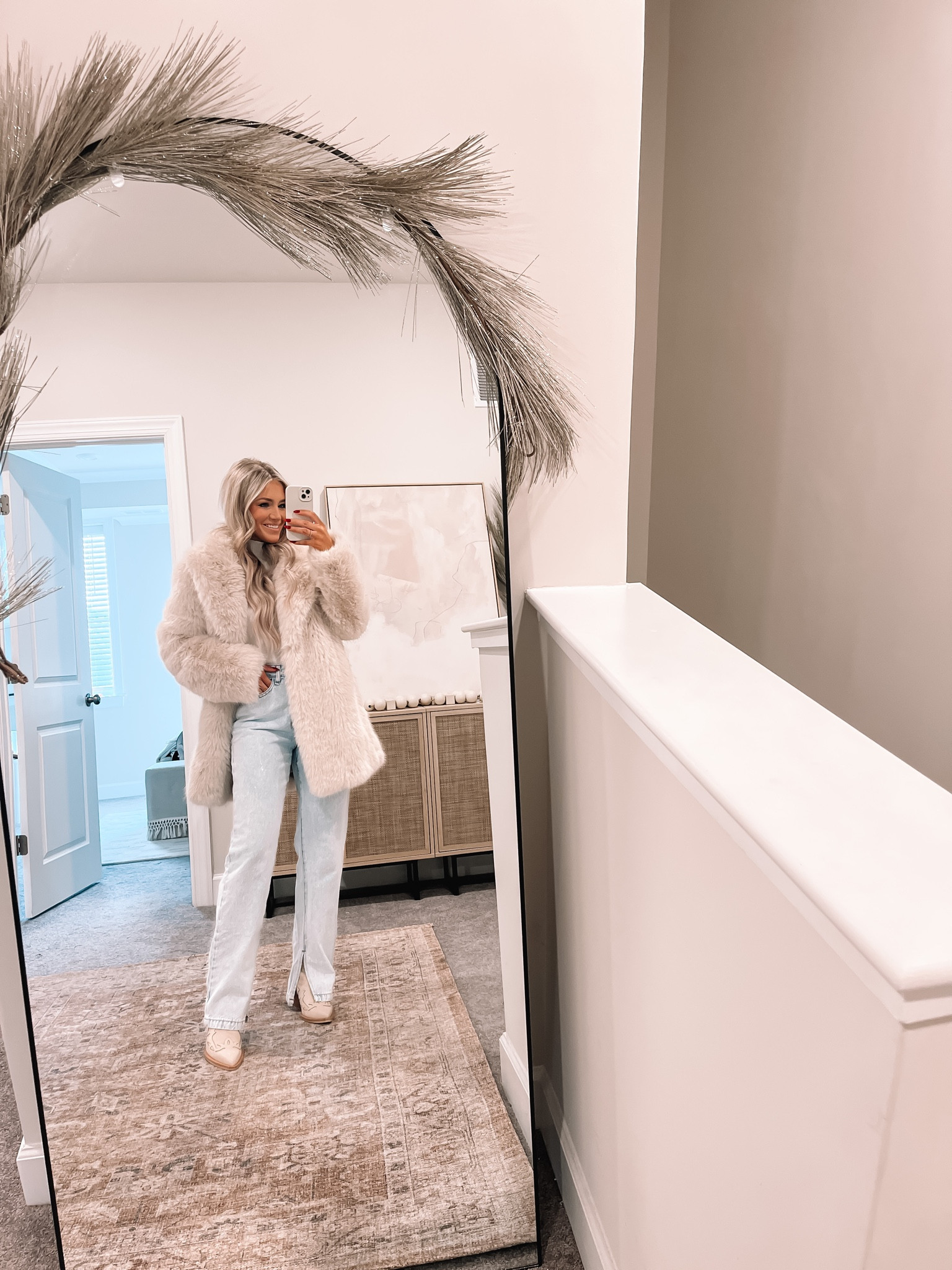 Fun little winter weekend look! Furry coat with a simple top and light wash jeans. 

#LTKSeasonal #LTKstyletip #LTKfindsunder100