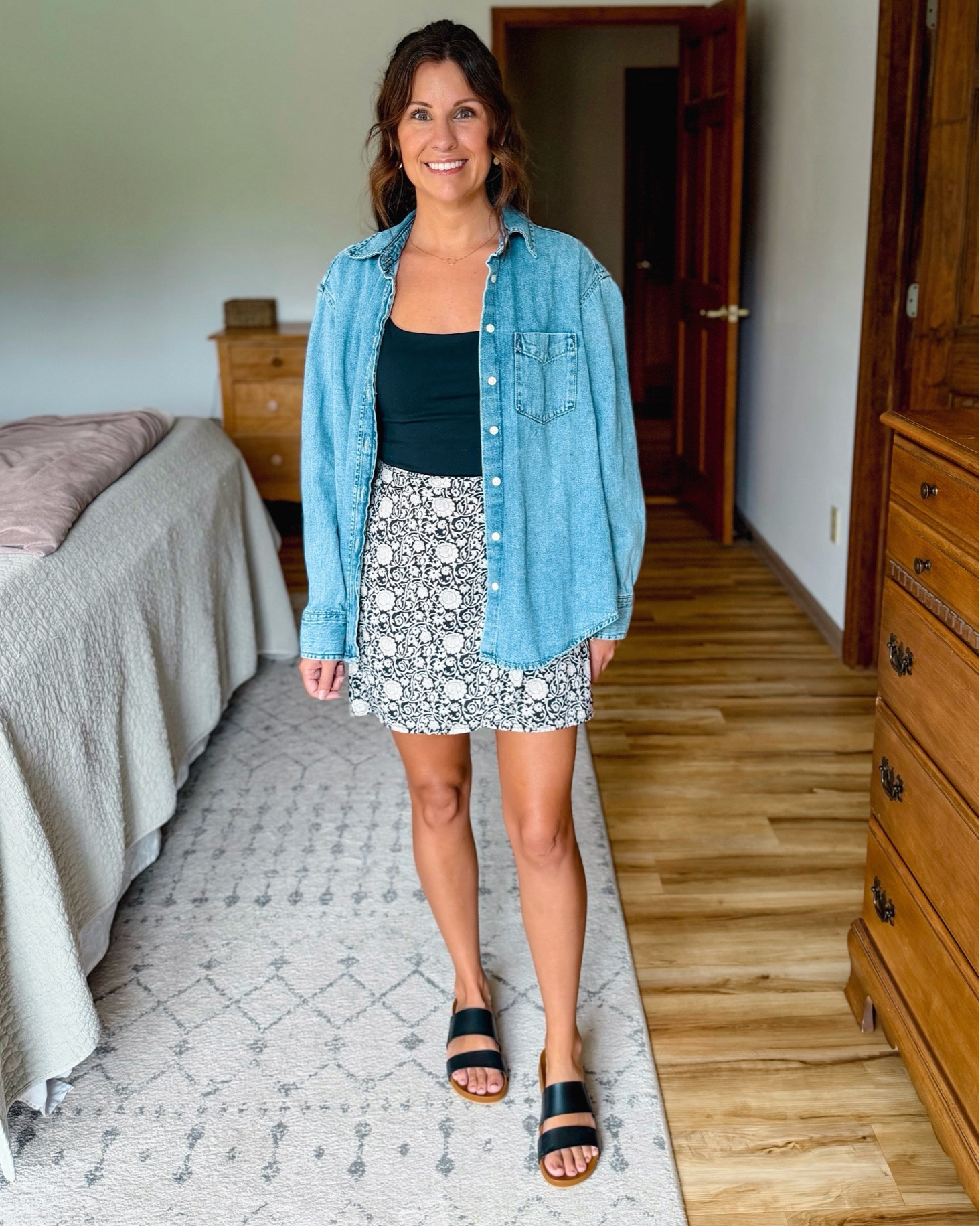 small in my tank (built in bra!) xs in my denim shirt, and xs in my skirt. My reef sandals are size 6 and so are my Walmart boots!

#LTKPetite #LTKootd #LTKgrwm