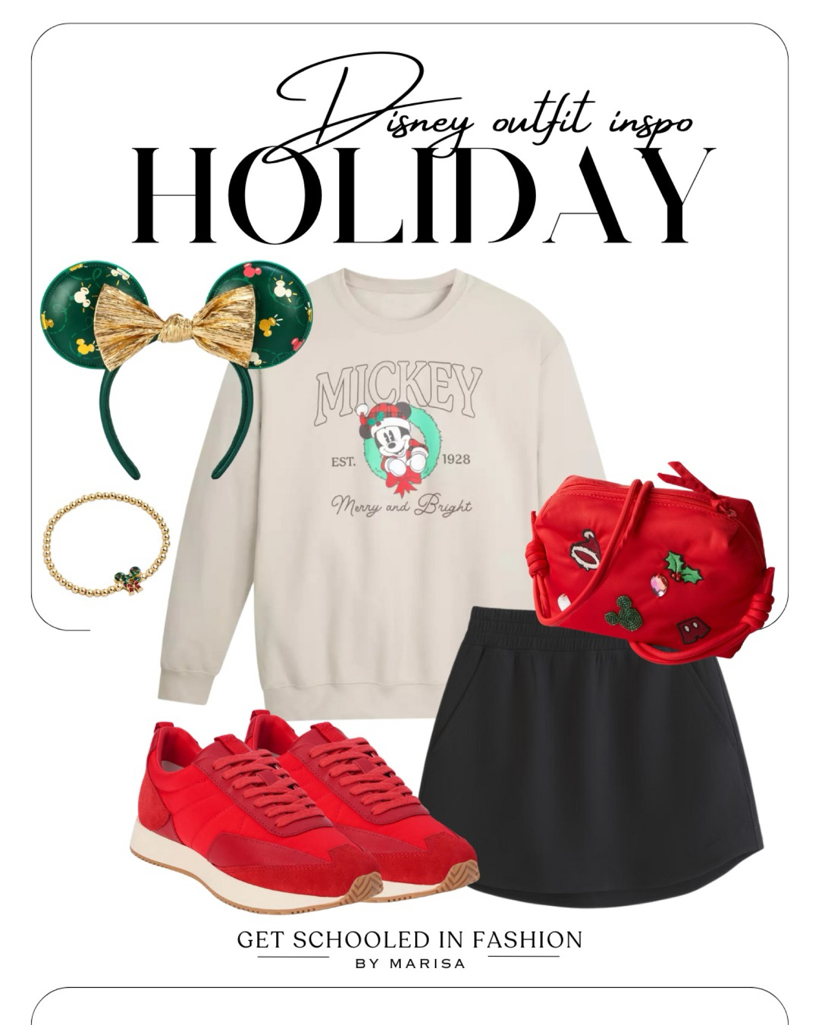 Bringing holiday magic to the happiest place on Earth! This Disney-inspired outfit is festive, cozy, and perfect for capturing those magical moments. From comfy layers to Disney details, here’s everything you need for a stylish and merry park day. #DisneyHoliday #DisneyStyle #LTKHoliday

#LTKStyleTip #LTKSeasonal #LTKHoliday