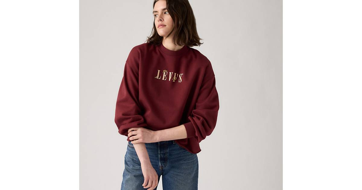 Graphic Leo Crewneck Sweatshirt - Red | Levi's® GB | Levi's UK