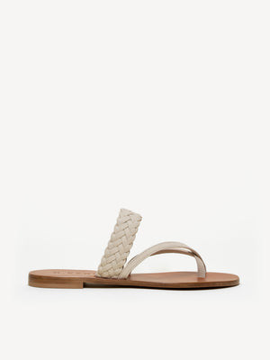 M.Gemi The Medio Woven Due Women's Sandals, Size 39 in Latte Suede | M.GEMI