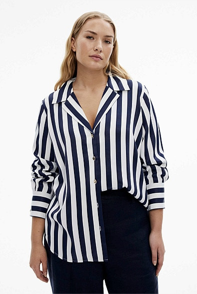 Satin Stripe Shirt | Witchery