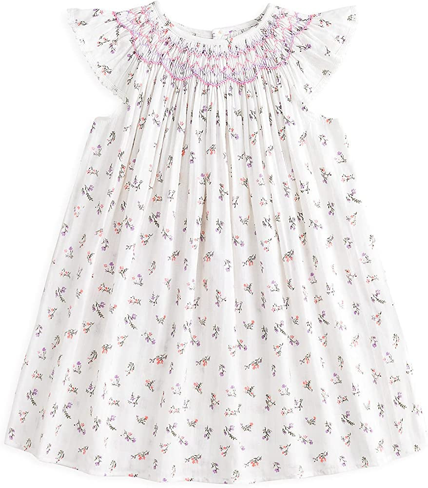 Simplee kids Baby Girls Casual Dresses Toddler Floral Dress Print Sundress Princess Dress | Amazon (US)