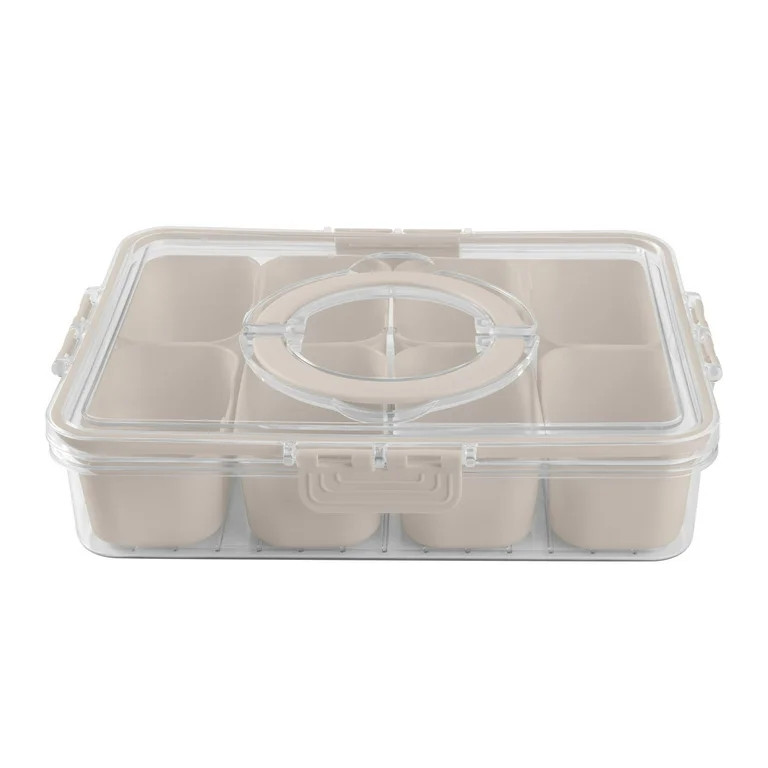 Cook With Color 8-Compartment Snackle Box, Charcuterie Container, Divided Serving Tray with Lid &... | Walmart (US)