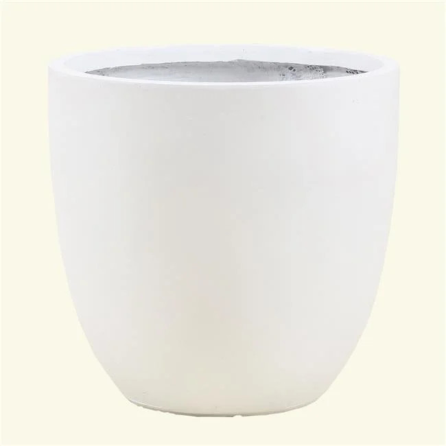 Luxen Home Round White Planter (Small) | Walmart (US)