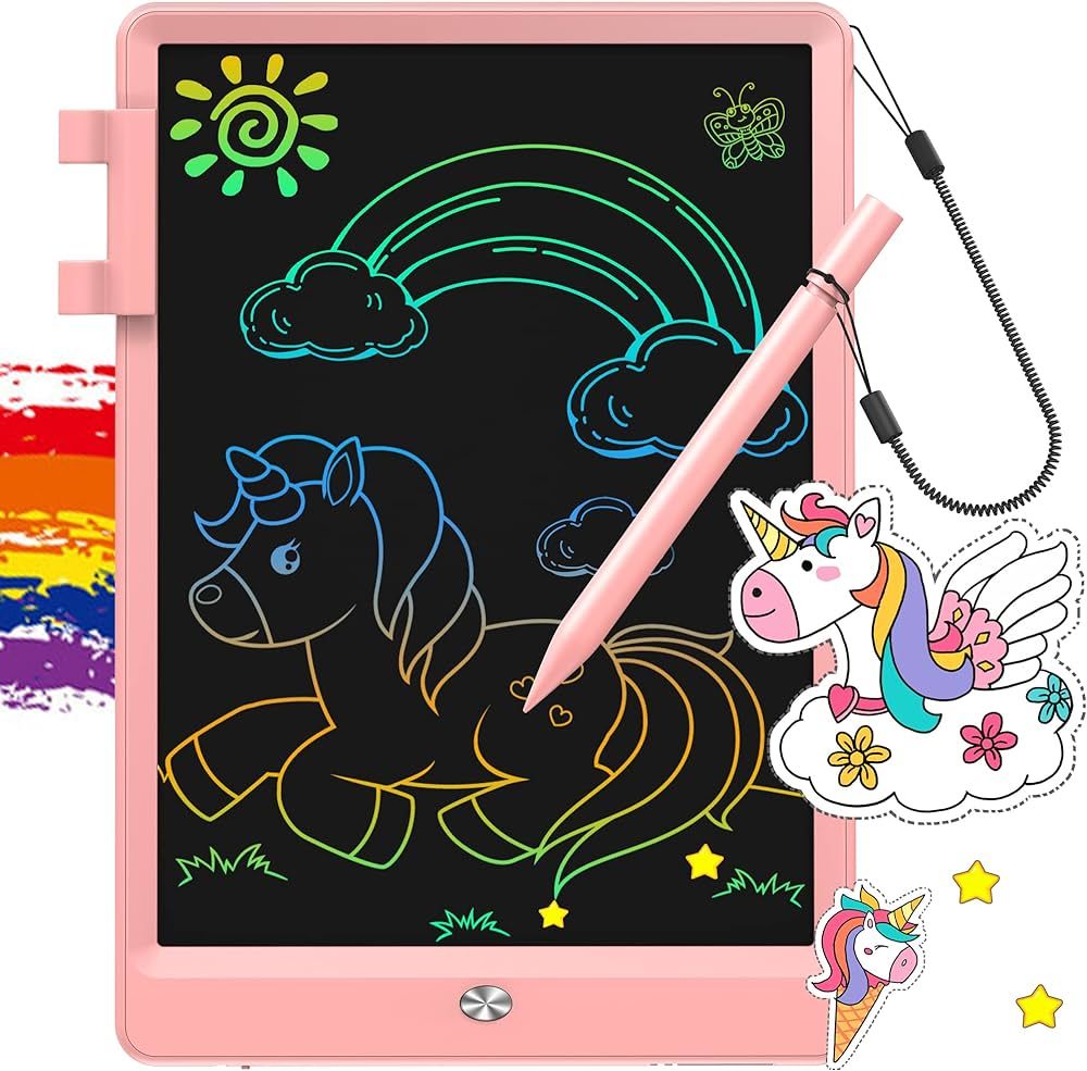 FLUESTON LCD Writing Tablet, Doodle Board Toys Gifts for 3-8 Year Old Girls Boys, 10 Inch Colorfu... | Amazon (US)