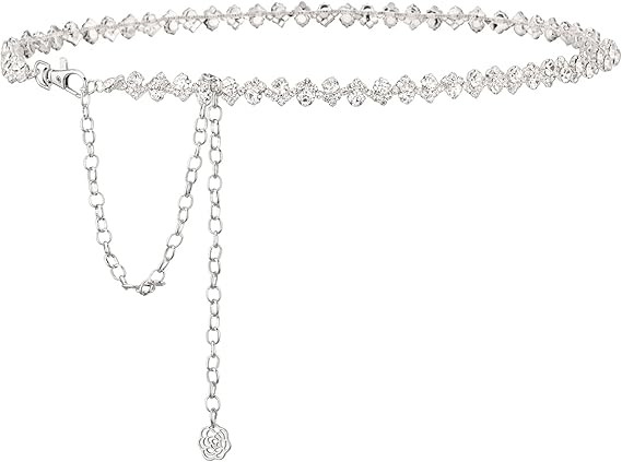 Rhinestone Belt Womens Formal Dress Belt Diamond Bling Wedding Bridal Belt | Amazon (US)