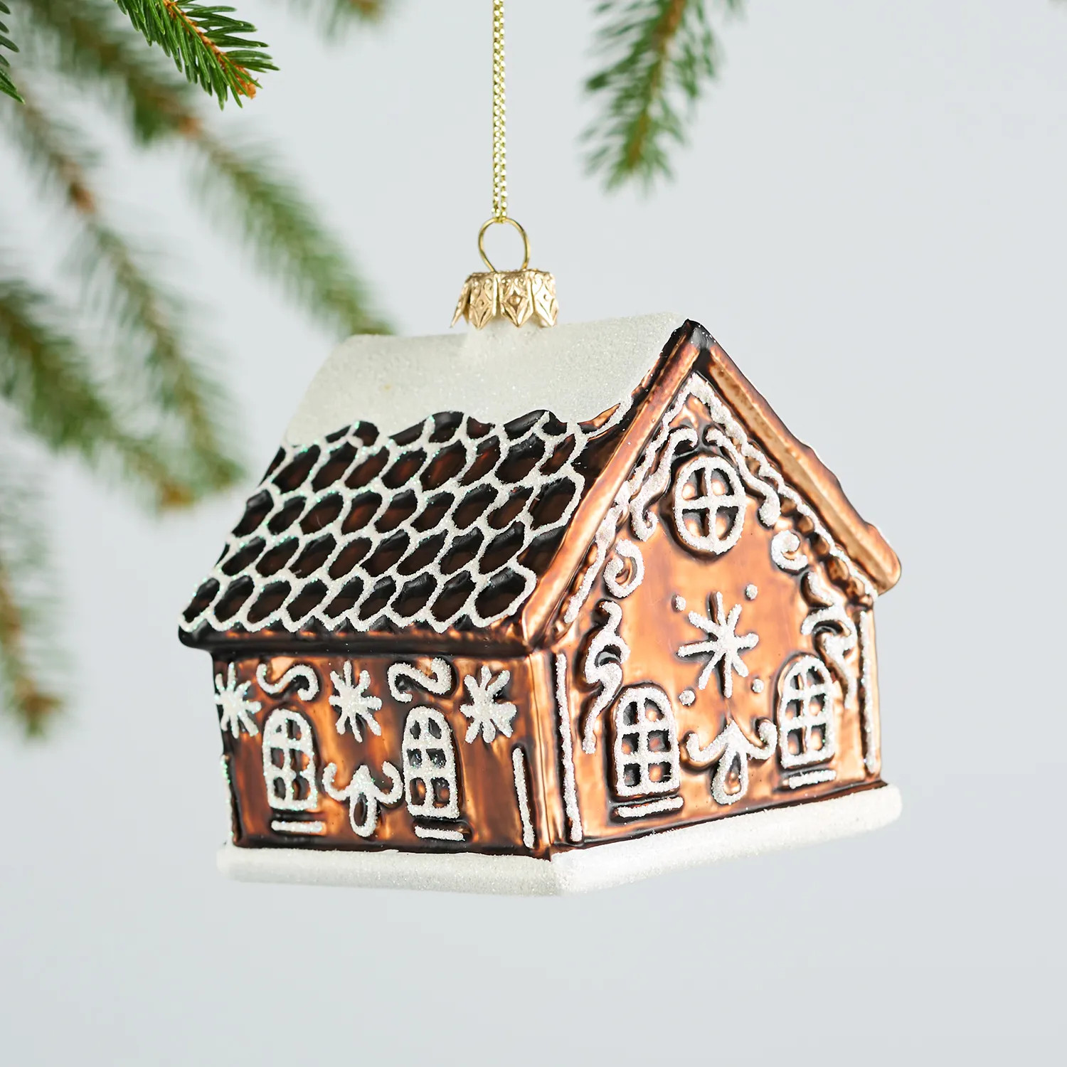 Sur La Table Gingerbread House Glass Ornament | Sur La Table