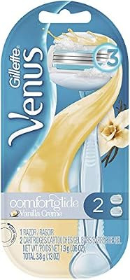 Gillette Venus ComfortGlide Vanilla Creme Women's Razor - 1 Handle + 2 Refills | Amazon (US)