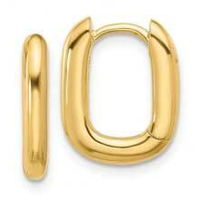 Sterling Silver GoldTone Rounded Edge Square Hinged Hoop Earrings With Post Notch Lock Closure L In W In | SHEIN