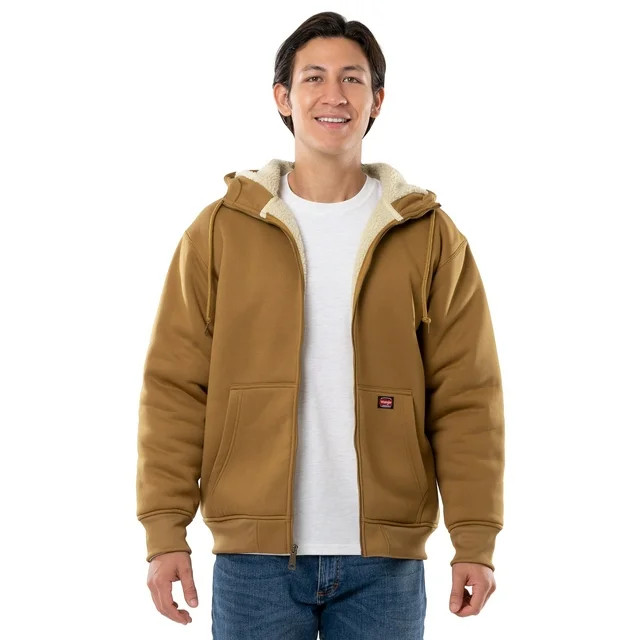 Wrangler Workwear Men's Full-Zip Hooded Work Jacket, Size Small to 3XL (Men's and Big Men's) | Walmart (US)