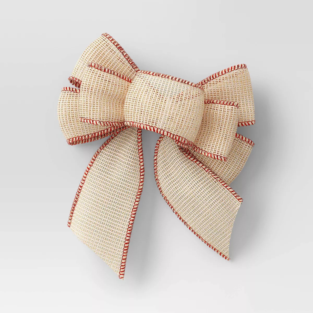 Jute Christmas Decorative Bow Natural/Red - Wondershop™ | Target