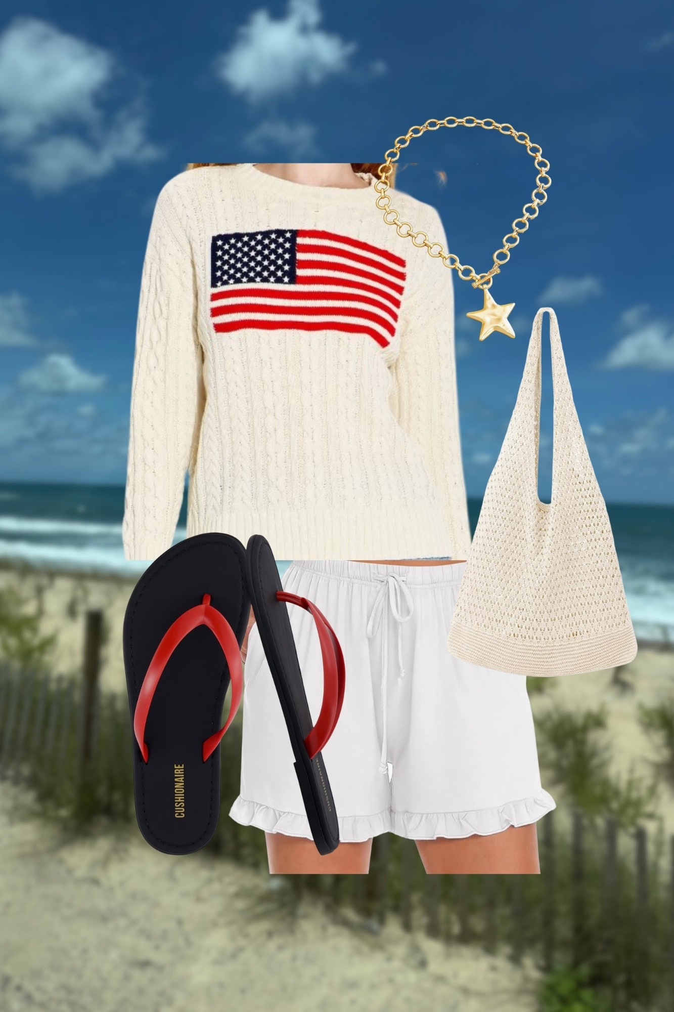 Casual Fourth of July inspo🇺🇸🌊🏖️ 


Fourth of July outfit inspo / beach style / casual outfit / watching fireworks / comfy outfit / American flag sweater / ruffle shorts / flip flops / beach bag / hobo bag / star necklace / Fourth of July weekend / festivities

#LTKootd #LTKSeasonal