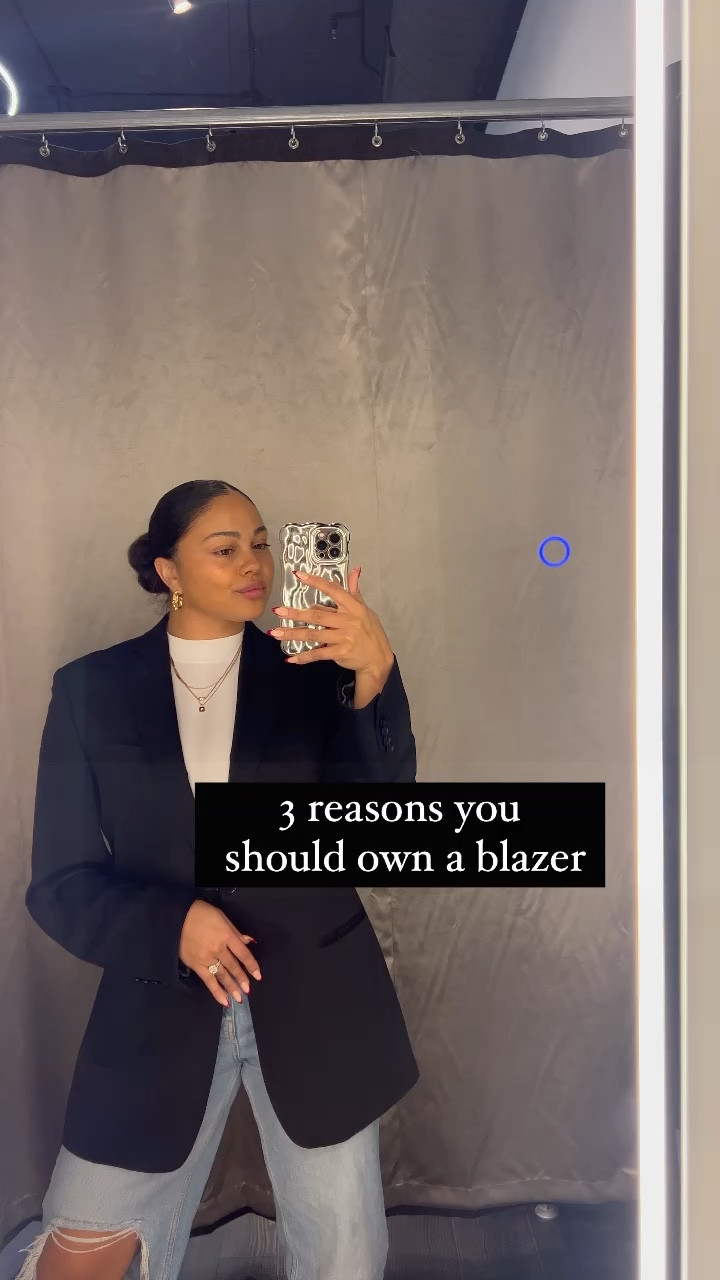 Size L because I like mine oversized ☺️

#LTKVideo #LTKstyletip #LTKworkwear